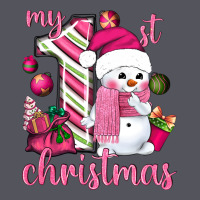 My 1st. Pink Christmas With Cute Snowman Vintage Hoodie | Teevron