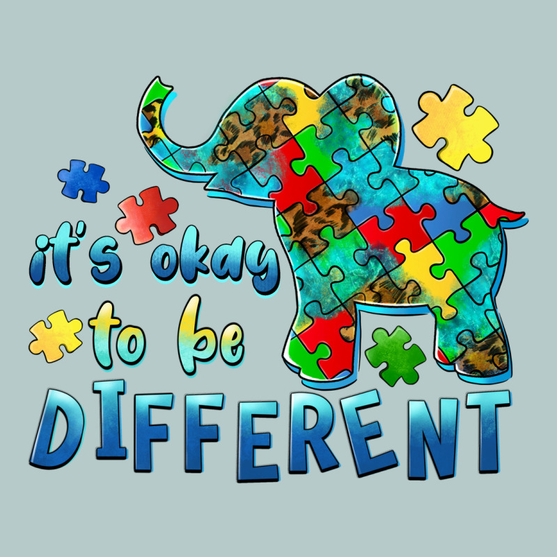 It's Okay To Be Different Elephant Autism Awareness Heavy Core Tee by BarkalooDesign | Teevron