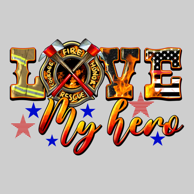 Love My Hero Firefighter Premium Tee by LillyAllenDesigns | Teevron