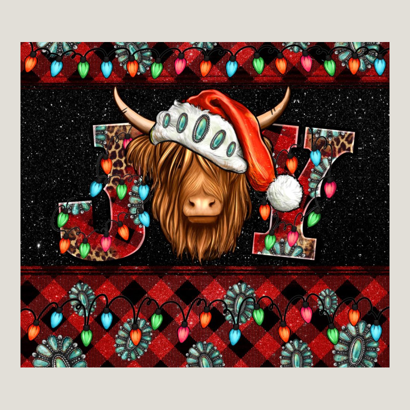 Joy Shaggy Cow Christmas Heavy Core Tee by Jasminsmagicworld | Teevron