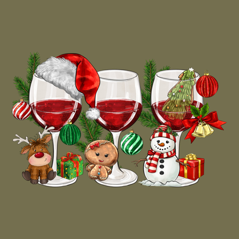 Christmas Wine Glasses Vintage Hoodie by MaliasSmallBusiness | Teevron