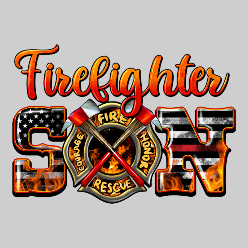 American Flag Firefighter Son Premium Tee by LillyAllenDesigns | Teevron