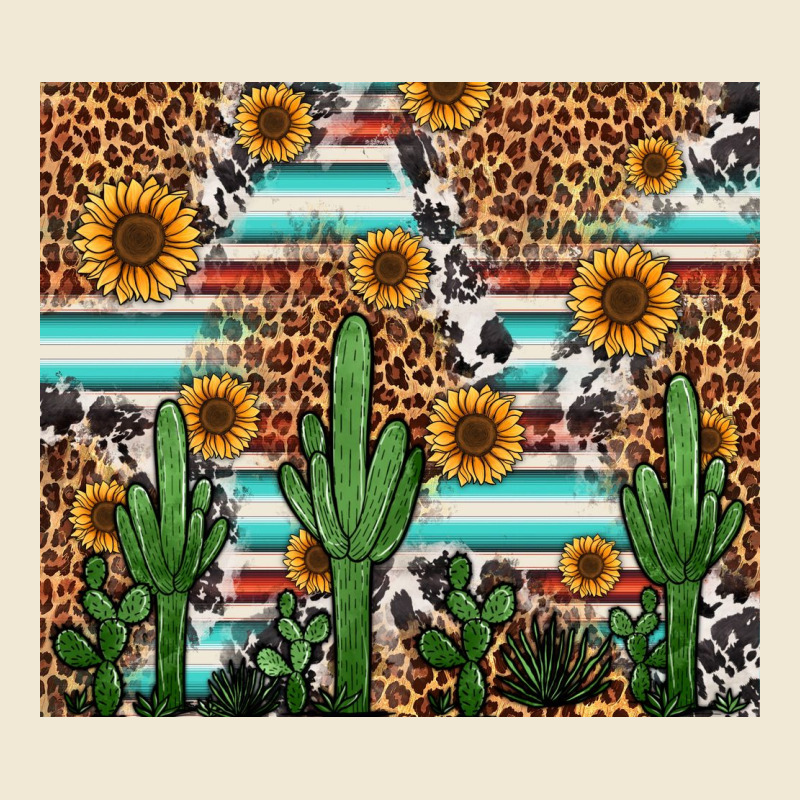 Western Cactus And Sunflowers Ladies Tee by Jasminsmagicworld | Teevron