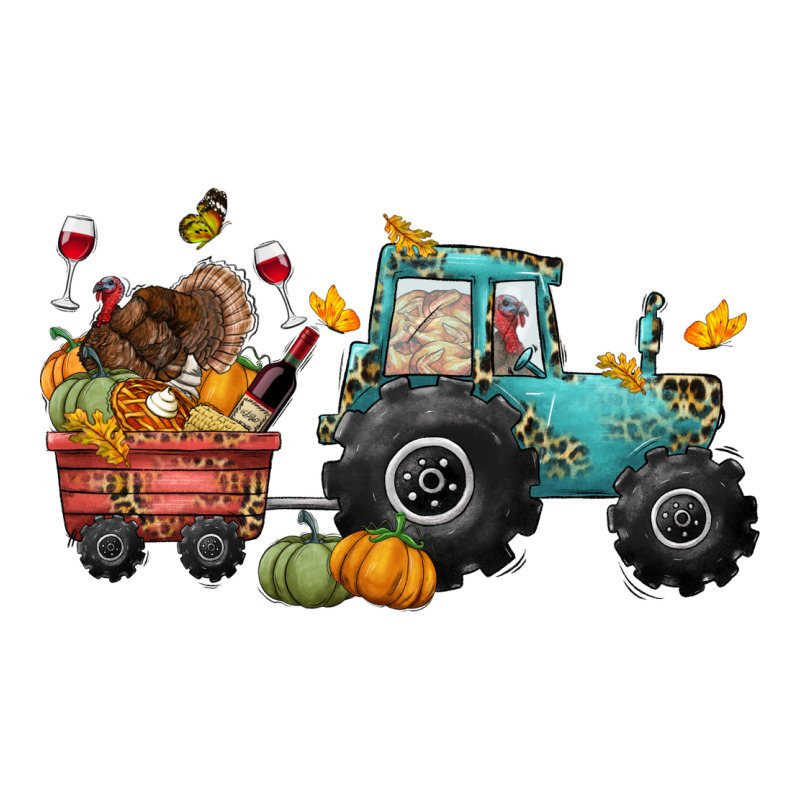Thanksgiving Tractor Zipper Hoodie by CowGirlArtShop | Teevron