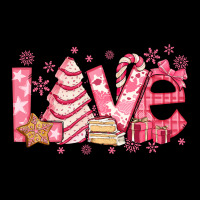 Love Pink Christmas Tree Cake Heavy Core Tee | Teevron
