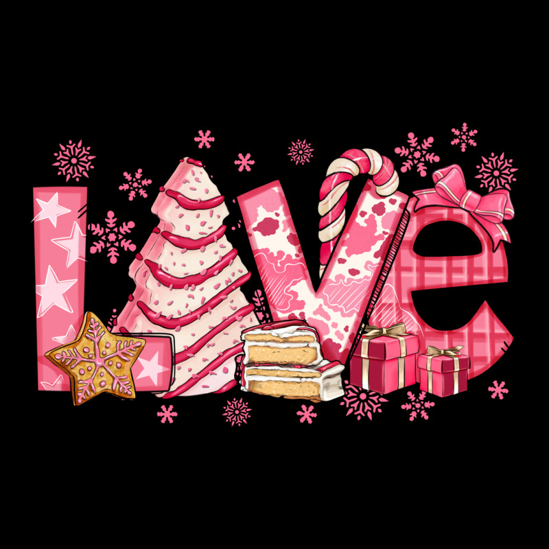 Love Pink Christmas Tree Cake Heavy Core Tee by Jasminsmagicworld | Teevron