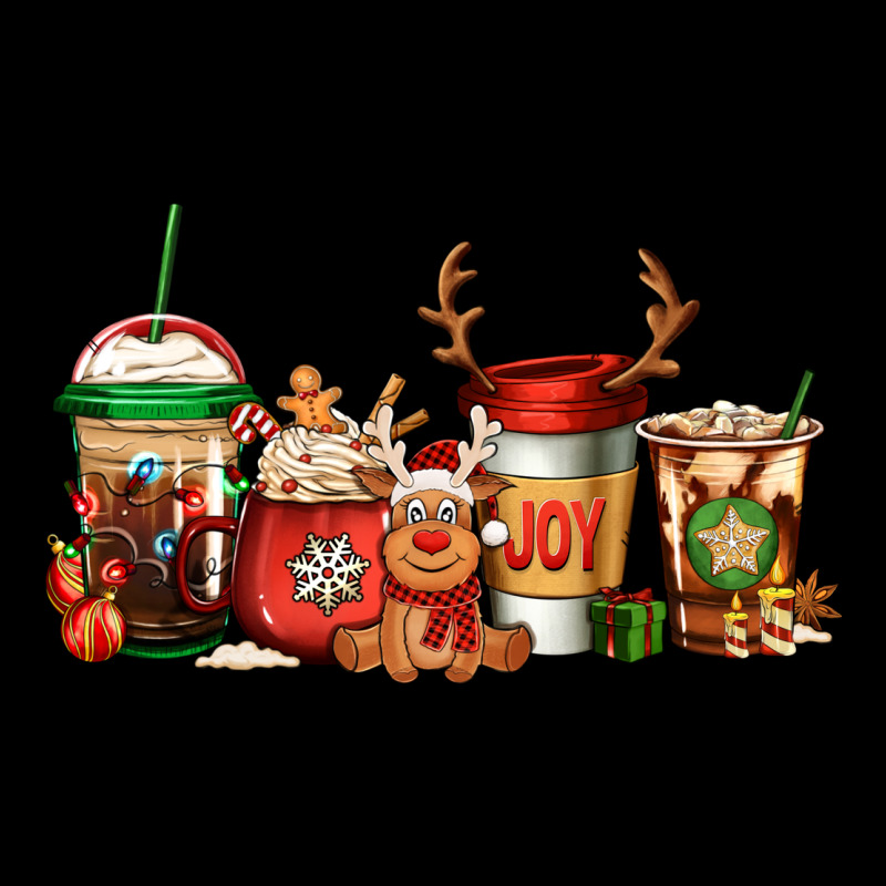 Reindeer Christmas Coffee Cups Ladies Tee by Jasminsmagicworld | Teevron