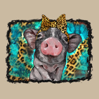 Baby Pig With Leopard Background Long Sleeve Tee | Teevron