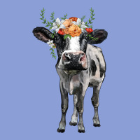 Holstein Cow Floral Wreath Long Sleeve Tee | Teevron