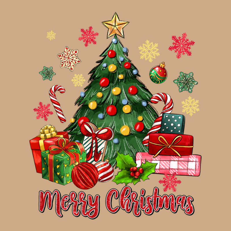 Merry Christmas Tree With Gift Box Vintage Hoodie by MaliasSmallBusiness | Teevron