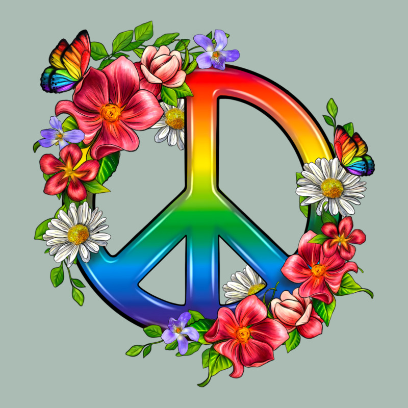 Peace Pride Lgbtq+ And Flowers Classic Tee by BundleAndBundleShop | Teevron