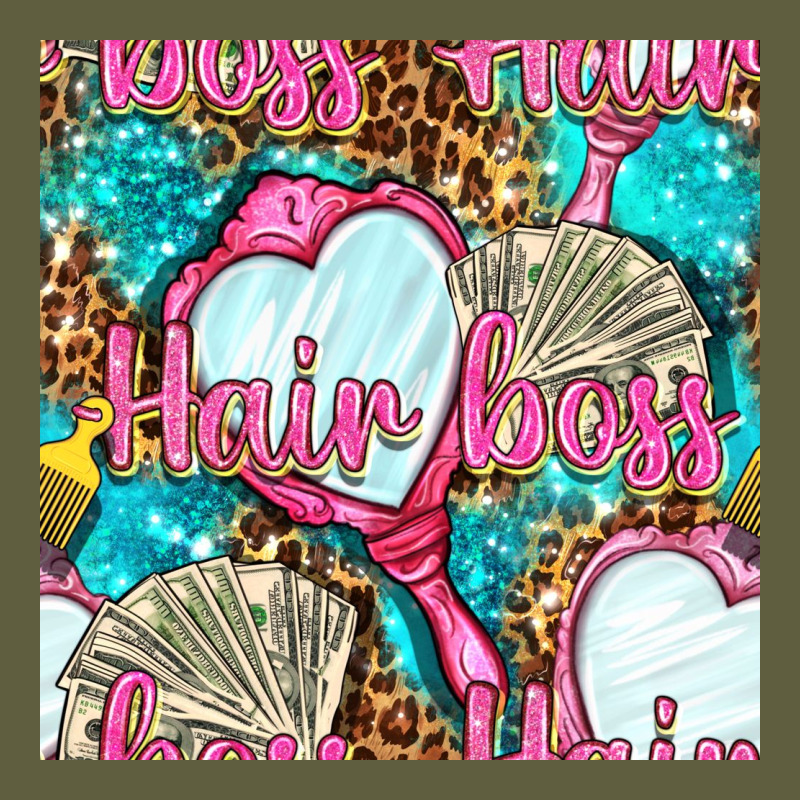 Hair Boss And Hand Mirror With Money And Leopard Seamless Pattern Bbs Vintage Tee by BundleAndBundleShop | Teevron