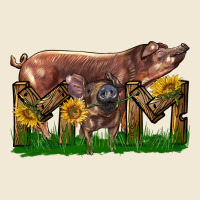 Western Mom With Duroc Pig And Baby Pig Premium Tee | Teevron