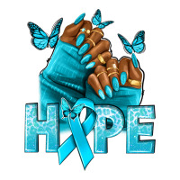 hope tealribbonovarian cancer nails | Teevron