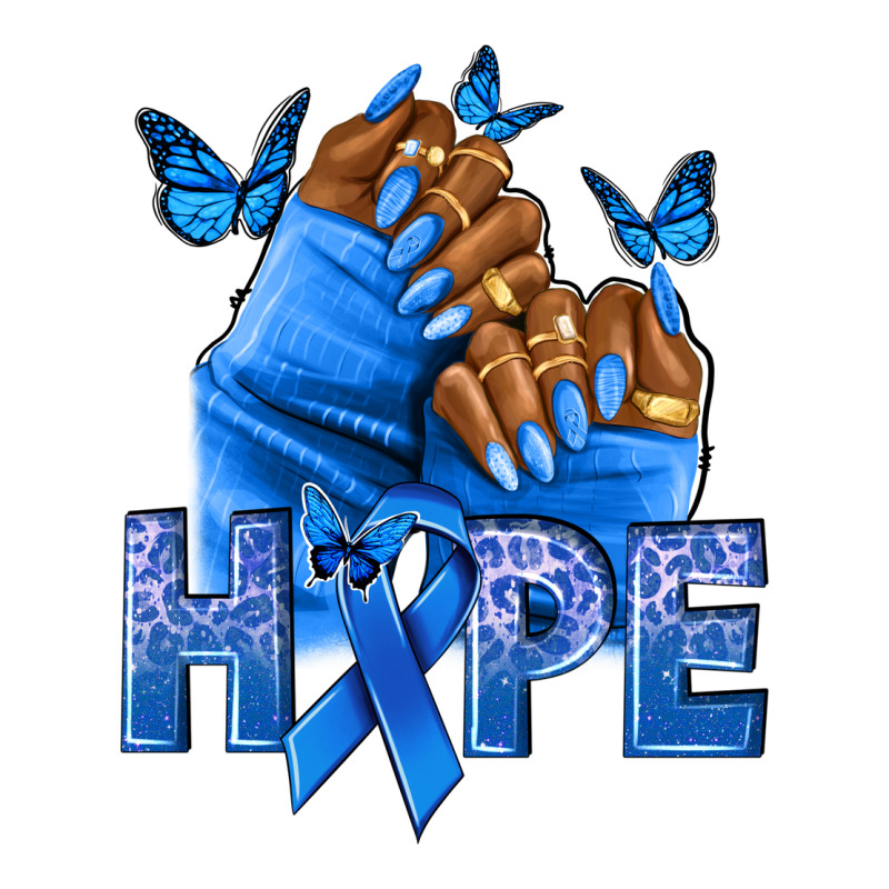 Hope Blueribboncolon Cancer Nails Premium Tee by NancyCooperArtShop | Teevron