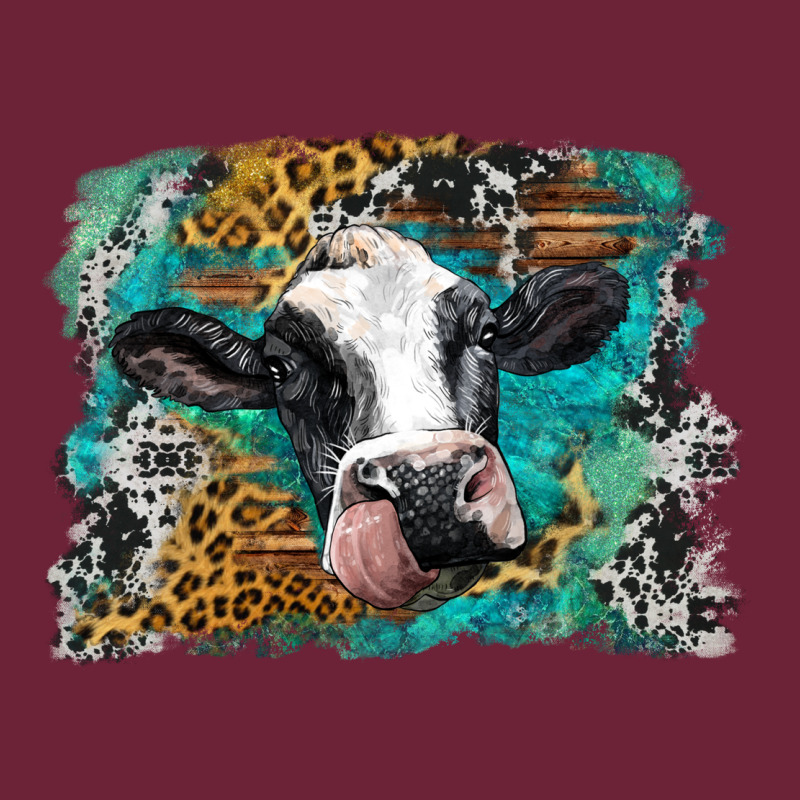 Holstein Cow Leopard And Western Background Long Sleeve Tee by BarkalooDesign | Teevron