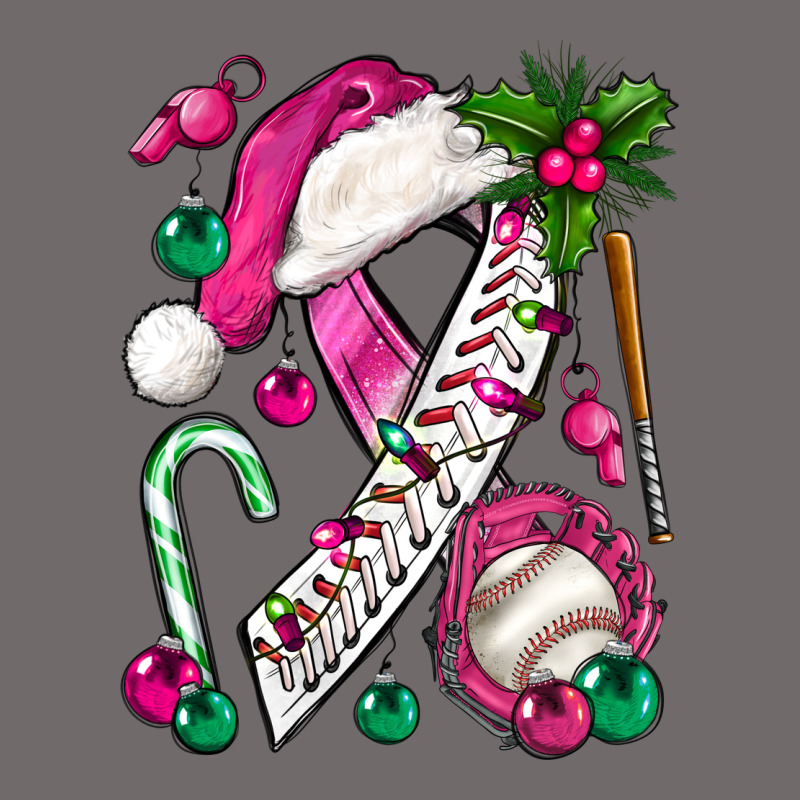 Pink Christmas Breast Cancer Ribbon Baseball Urban Heavy Tee by BundleAndBundleShop | Teevron