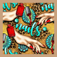 Hand And Nail Polish With Turquoise Gemstone And Leopard Seamless Patt Vintage Tee | Teevron