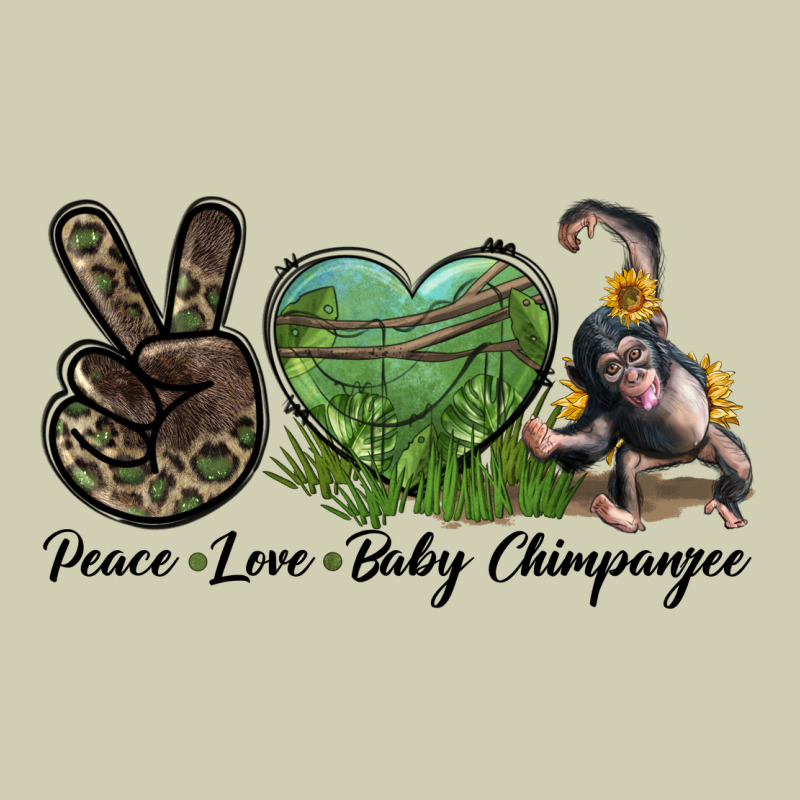 Leopard Peace Love Baby Chimpanzee Heavy Core Tee by LillyAllenDesigns | Teevron