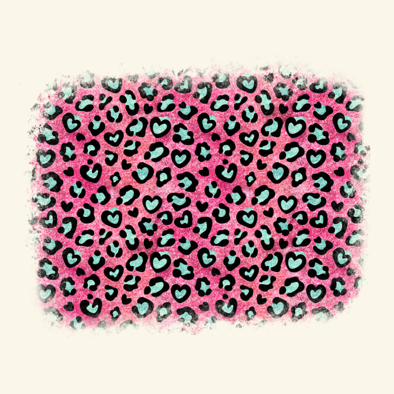 Pink Glitter Leopard With Heart Background Premium Hoodie by OliviaCreatesArt | Teevron