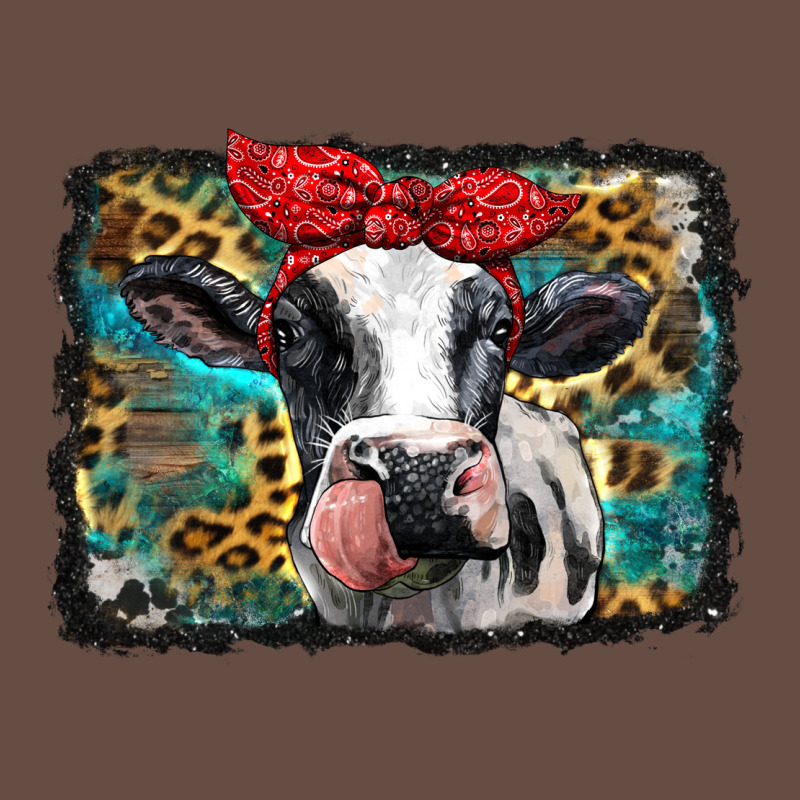 Holstein Cow With Glitter And Leopard Background Long Sleeve Tee by BarkalooDesign | Teevron