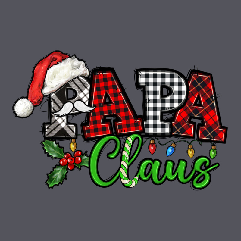 Papa Claus With Christmas Lights And Mistletoe Vintage Hoodie by NancyCooperArtShop | Teevron