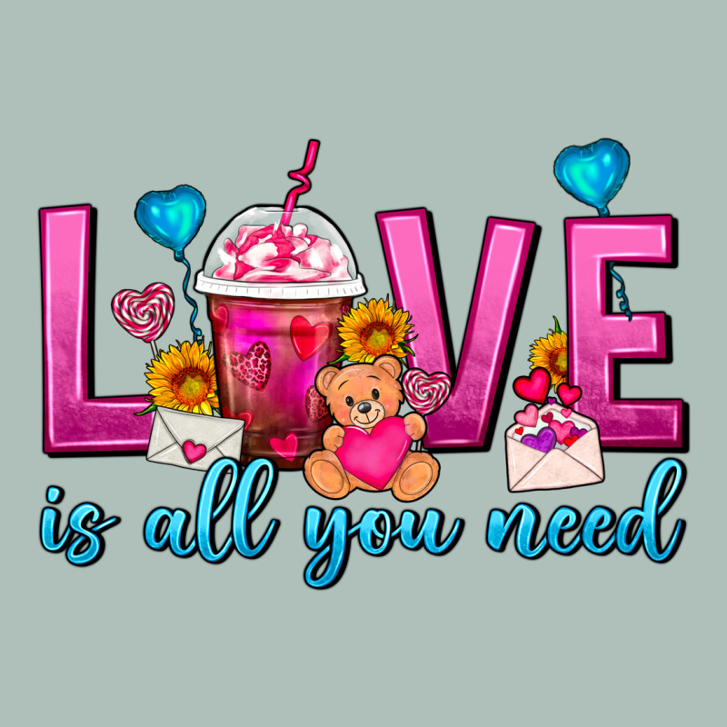 Love Is All You Need Valentines Day Frappe Coffee Heavyweight Hoodie by FaDigitalArtStudio | Teevron