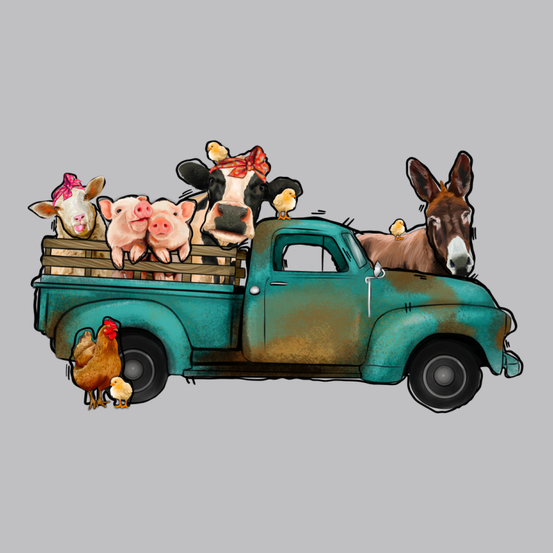 Farm Animals Truck Long Sleeve Tee by Jasminsmagicworld | Teevron