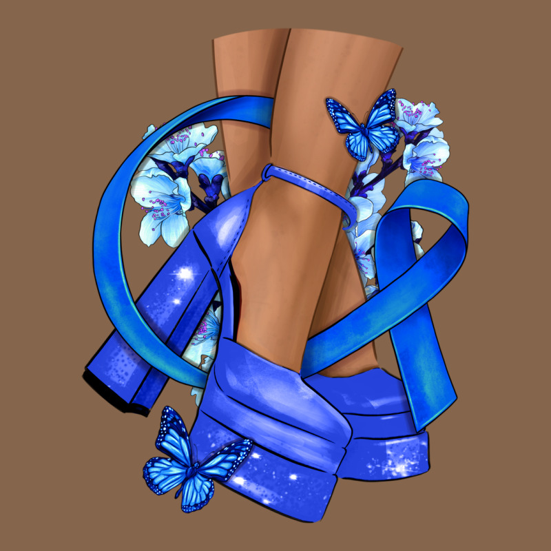 Colon Cancer Heels Premium Tee by NancyCooperArtShop | Teevron