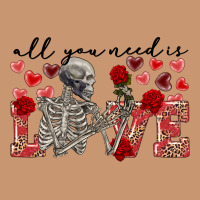 Skeleton All You Need Is Love Heavyweight Hoodie | Teevron
