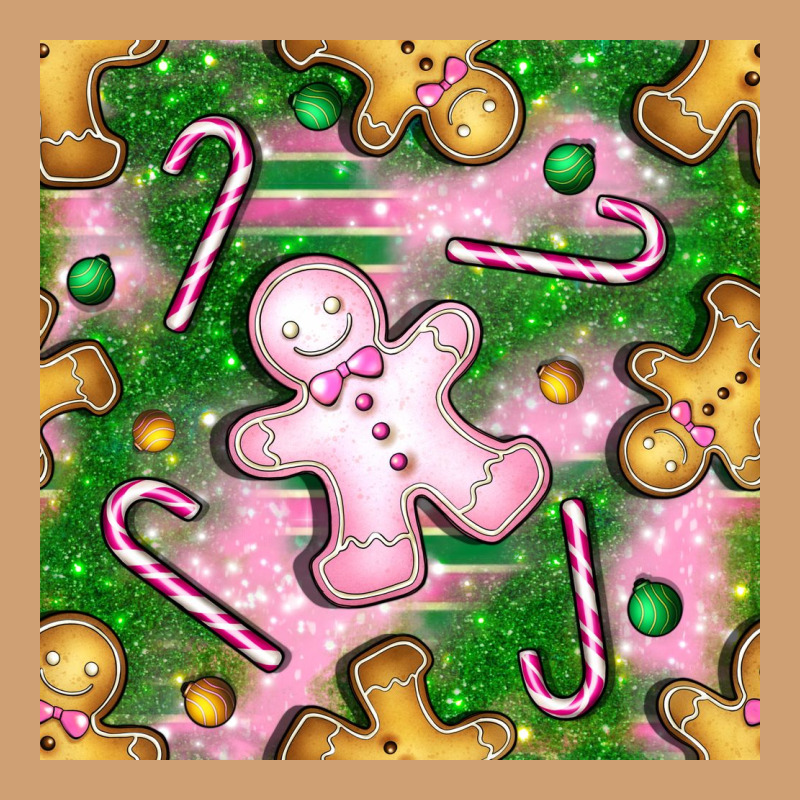 Christmas Smile Gingerbread Cookie Seamless Pattern Bbs Vintage Tee by BundleAndBundleShop | Teevron