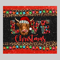Love Christmas Highland Cow And Turquoise Gemstone Premium Tee | Teevron