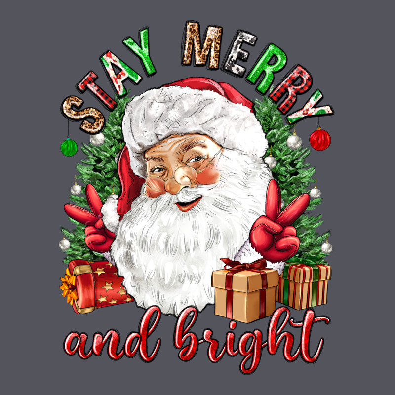 Stay Merry And Bright Christmas With Santa Vintage Hoodie by NancyCooperArtShop | Teevron