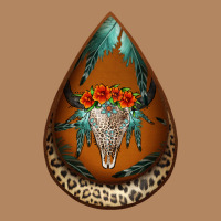 Leopard Bullskull Teardrop Earrings Long Sleeve Tee | Teevron