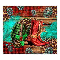 country boots and cowboy hat christmas | Teevron