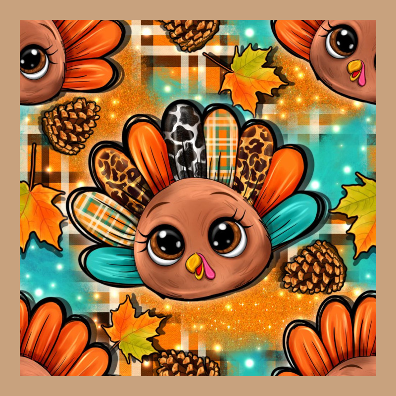 Thanksgiving Turkey And Cone With Tartan Seamless Pattern Bbs Vintage Tee by BundleAndBundleShop | Teevron