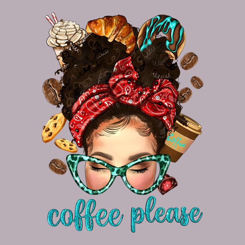 Coffee Please Messy Bun With Coffee Bean Bbs Vintage Tee by BundleAndBundleShop | Teevron