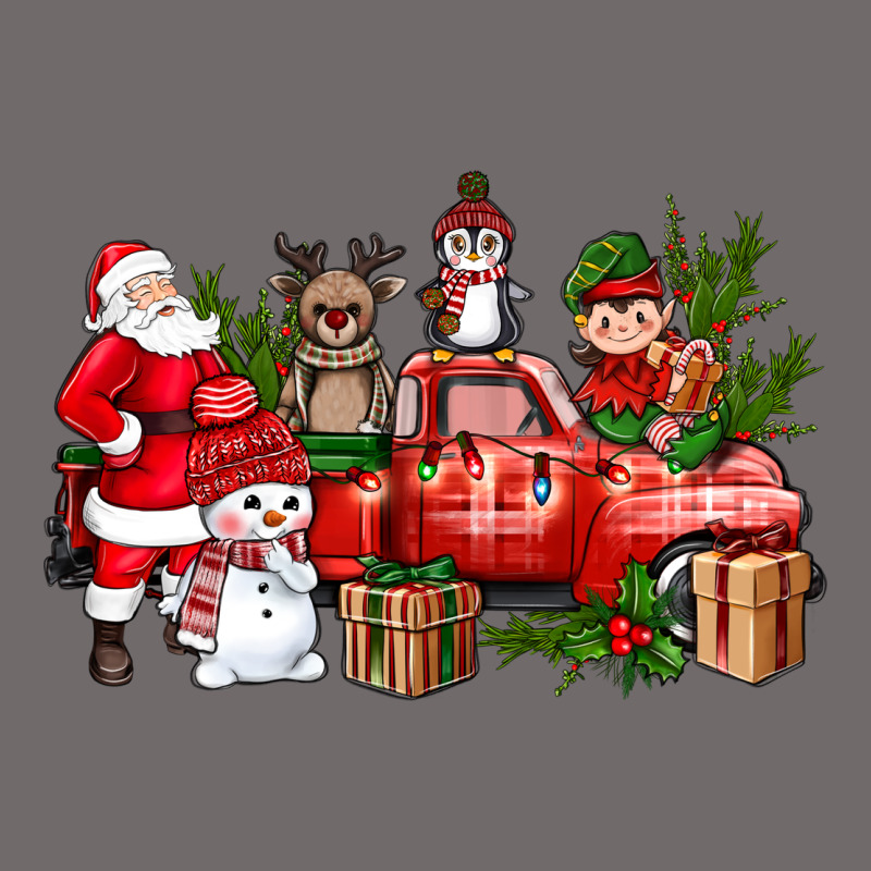 Santa Snowman Reindeer Penguin Elf Christmas Truck Urban Heavy Tee by BundleAndBundleShop | Teevron