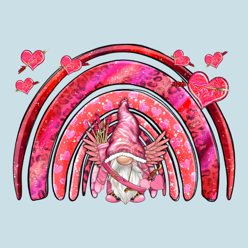 Valentines Day Rainbow With Cupid Gnome Ladies Tee by NancyCooperArtShop | Teevron