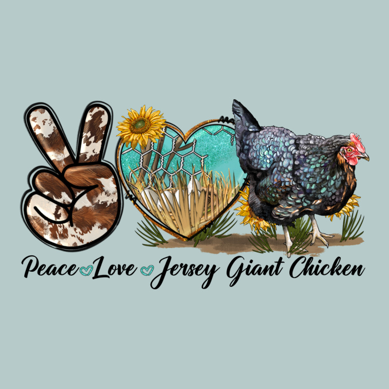 Peace Love Jersey Giant Chicken Heavy Core Tee by LillyAllenDesigns | Teevron