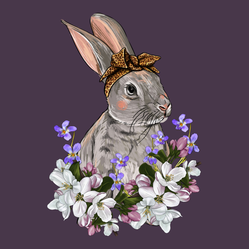 Easter Day Flowers Bunny Heavyweight Hoodie by OliviaCreatesArt | Teevron