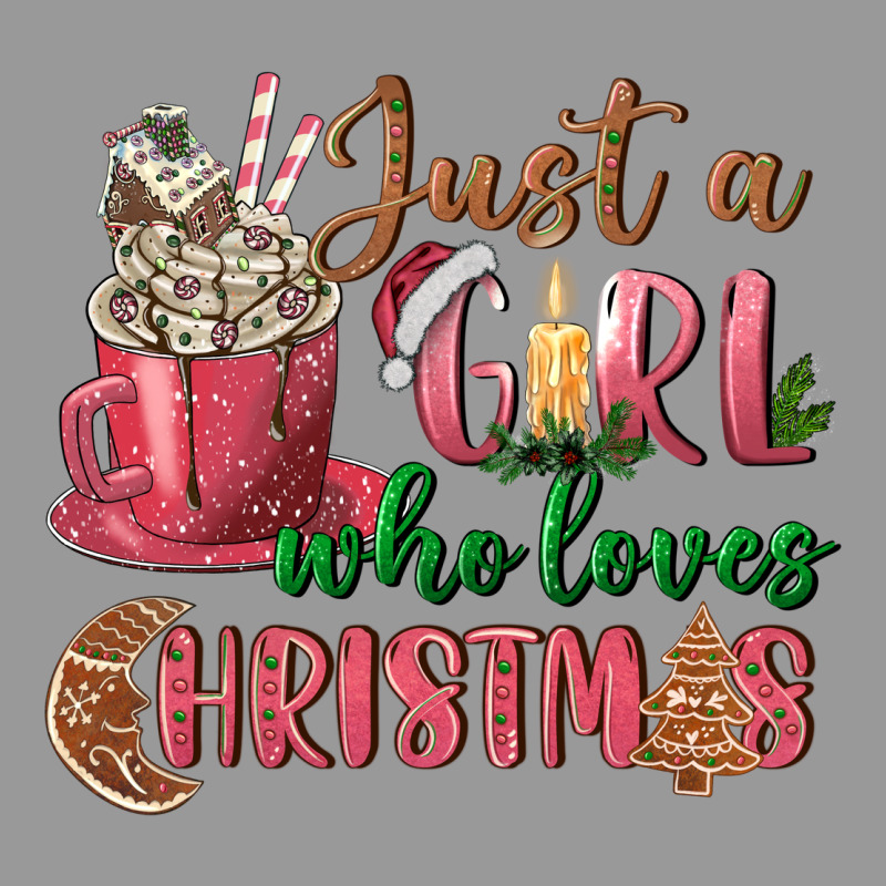 Pink Just A Girl Who Loves Christmas Vintage Hoodie by NancyCooperArtShop | Teevron