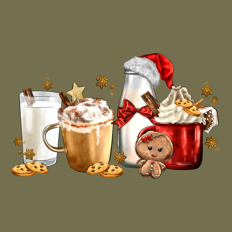 Christmas Milk And Cookie Latte Coffee Cups Vintage Hoodie by MaliasSmallBusiness | Teevron