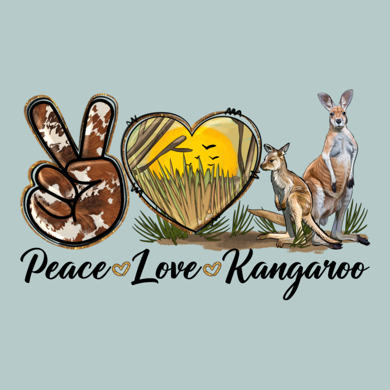 Peace Love Kangaroo Heavy Core Tee by LillyAllenDesigns | Teevron