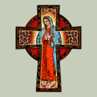 Lady Of Guadalupe Leopard Cross Ladies Tee | Teevron