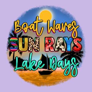 Boat Waves Sun Rays Lake Days Heavy Core Tee Designed By Nancycooperartshop