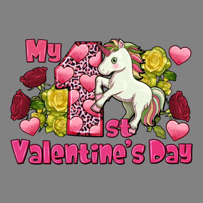 My First Valentine's Day Unicorn Heavyweight Hoodie by FaDigitalArtStudio | Teevron