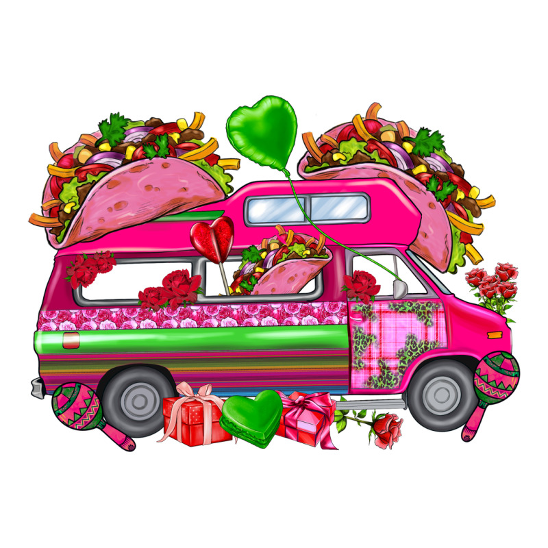 Valentines Day Tacos Truck Ladies Tee by NancyCooperArtShop | Teevron