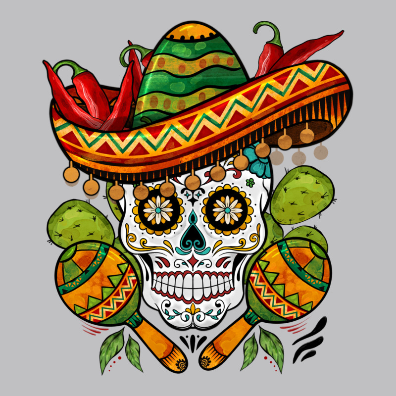 Sombrero Skull Long Sleeve Tee by BarkalooDesign | Teevron