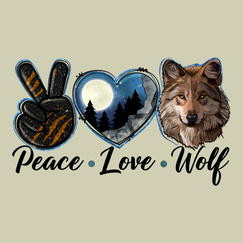 Peace Love Wolf Head Heavy Core Tee by LillyAllenDesigns | Teevron
